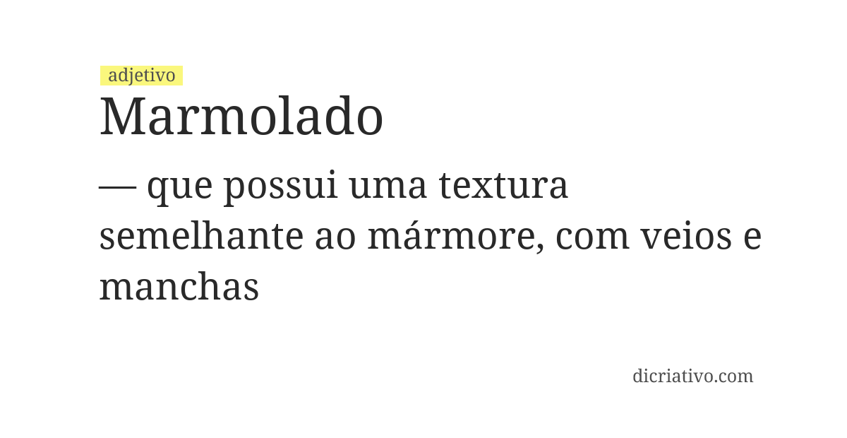 Significado de marmolado
