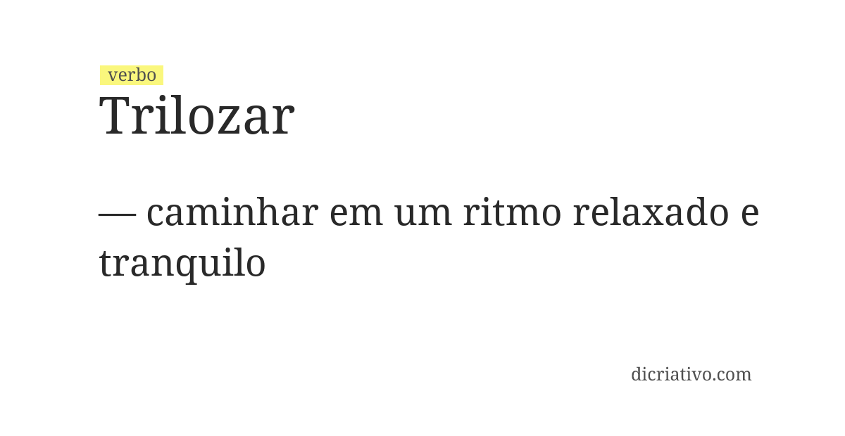 Significado de trilozar