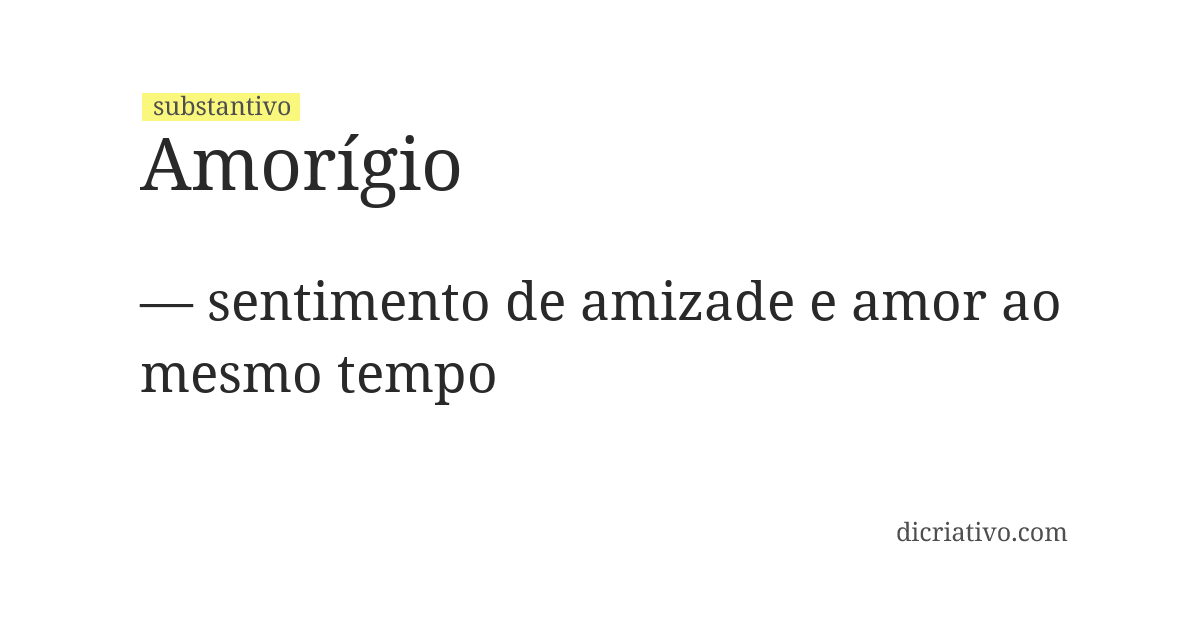 Significado de amorígio