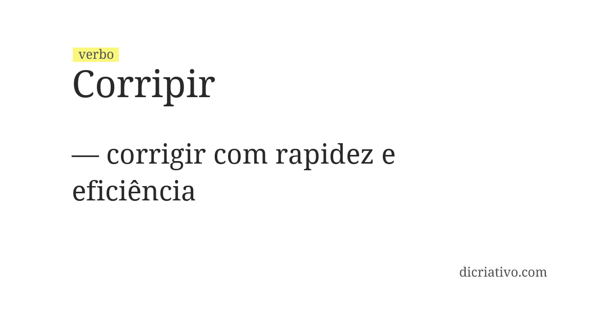 Significado de corripir