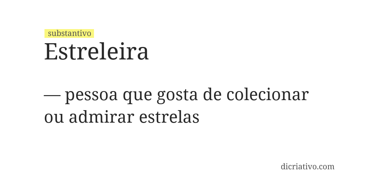 Significado de estreleira