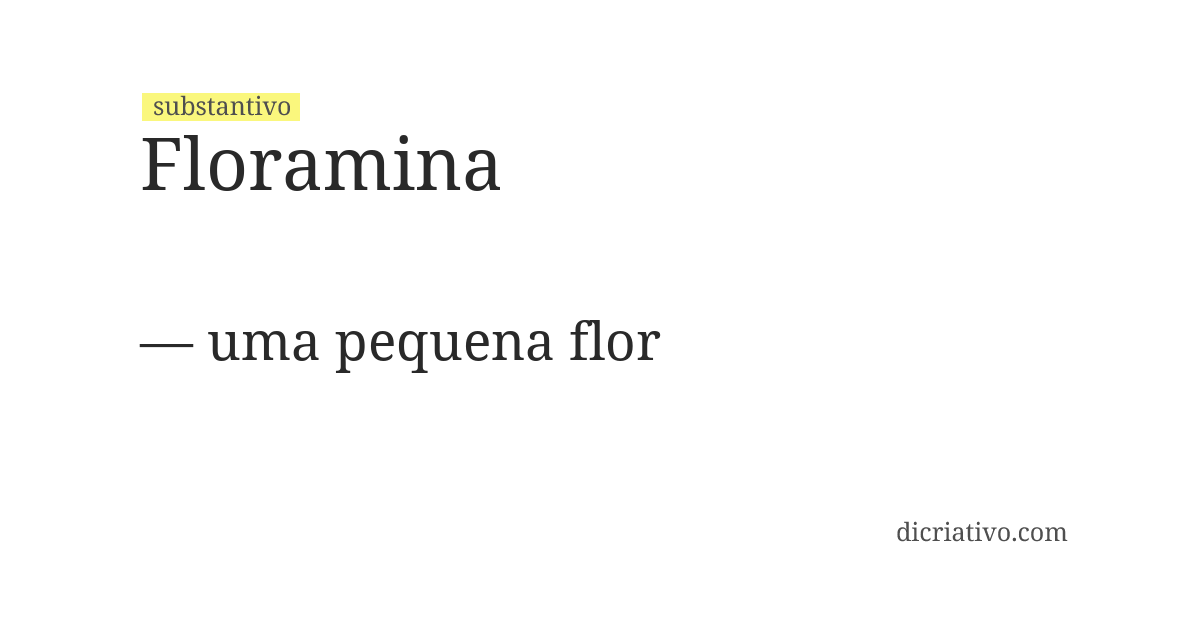 Significado de floramina