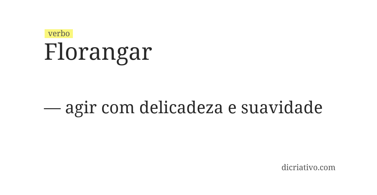 Significado de florangar