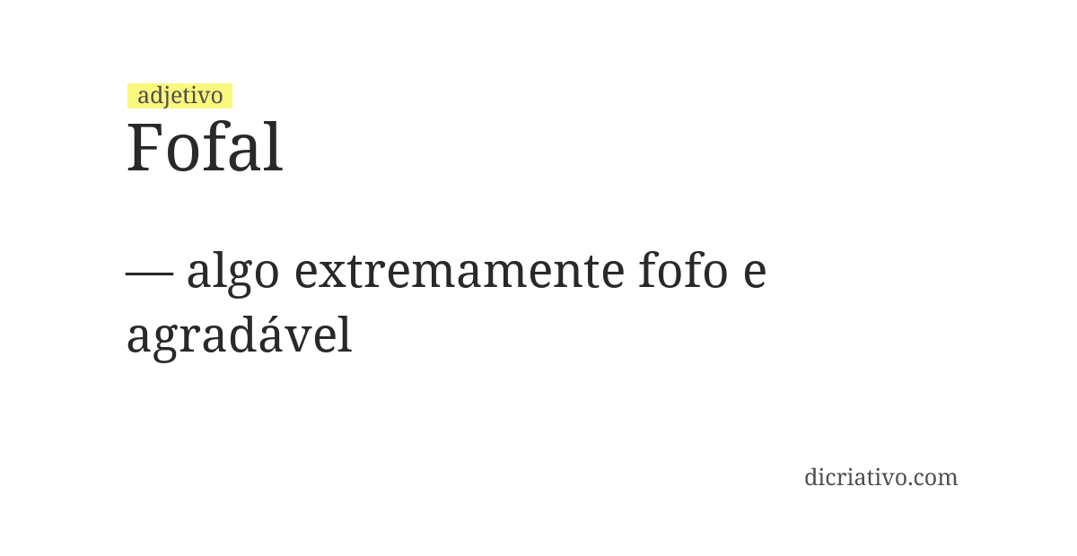 Significado de fofal