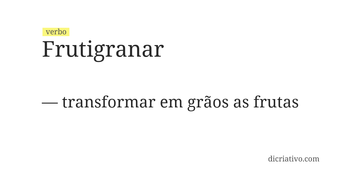 Significado de frutigranar