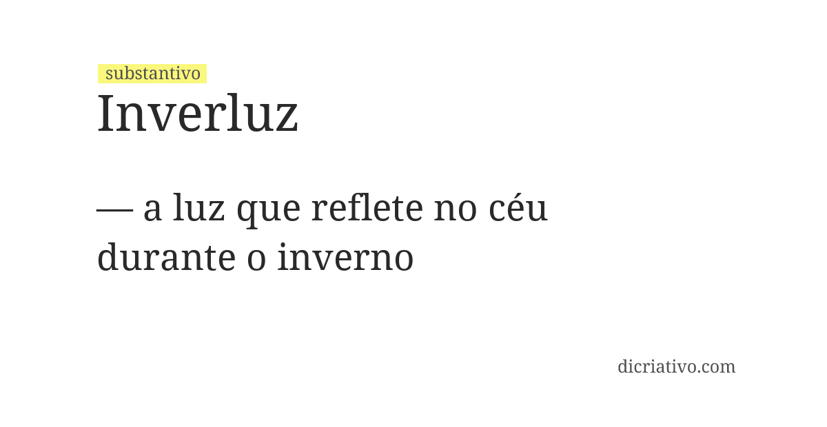 Significado de inverluz