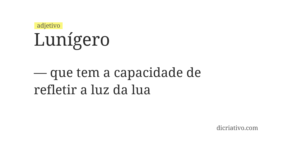 Significado de lunígero