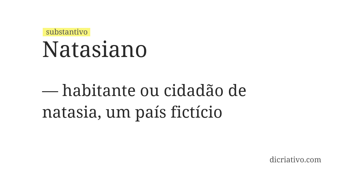 Significado de natasiano