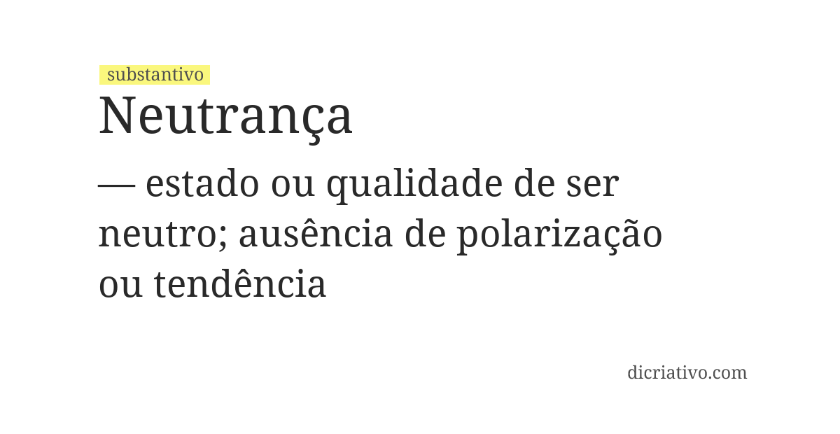 Significado de neutrança
