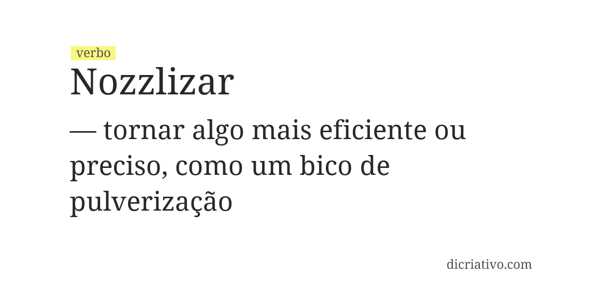 Significado de nozzlizar