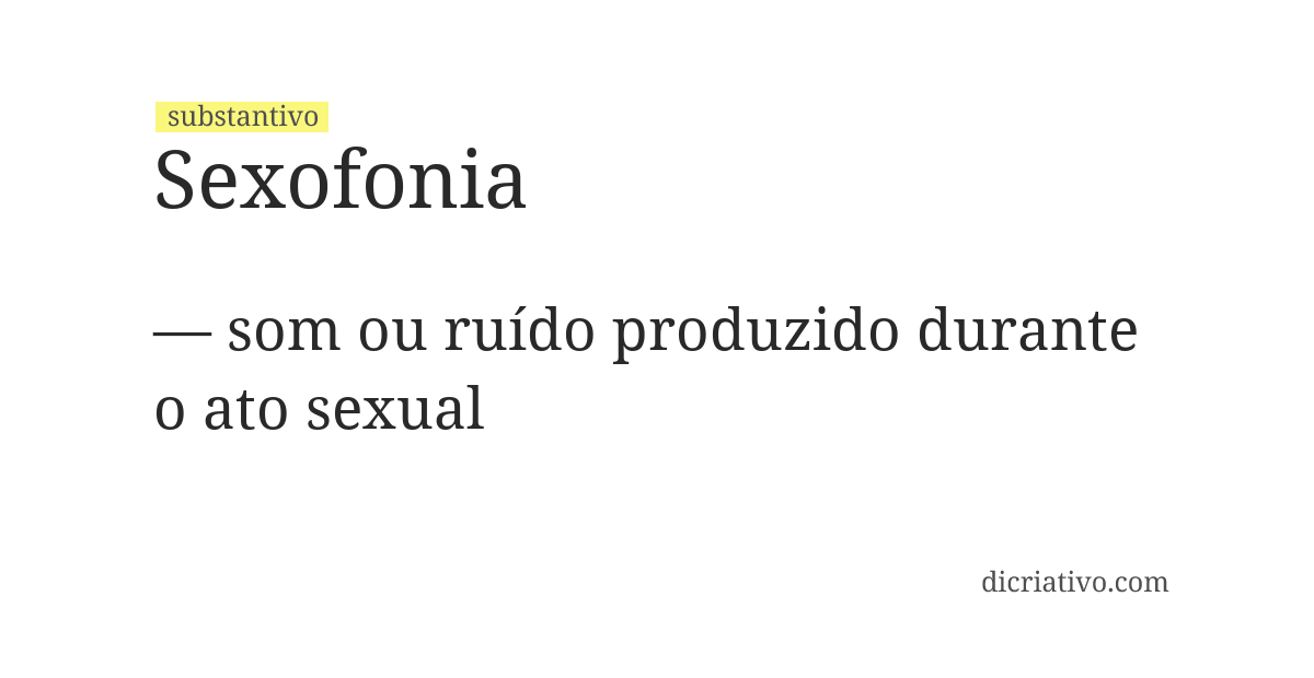 Significado de sexofonia