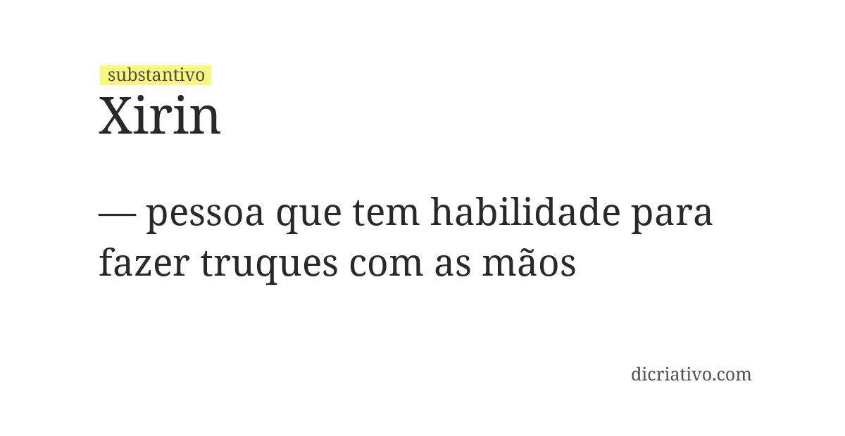 Significado de xirin