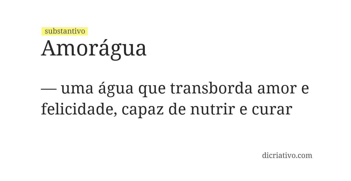 Significado de amorágua