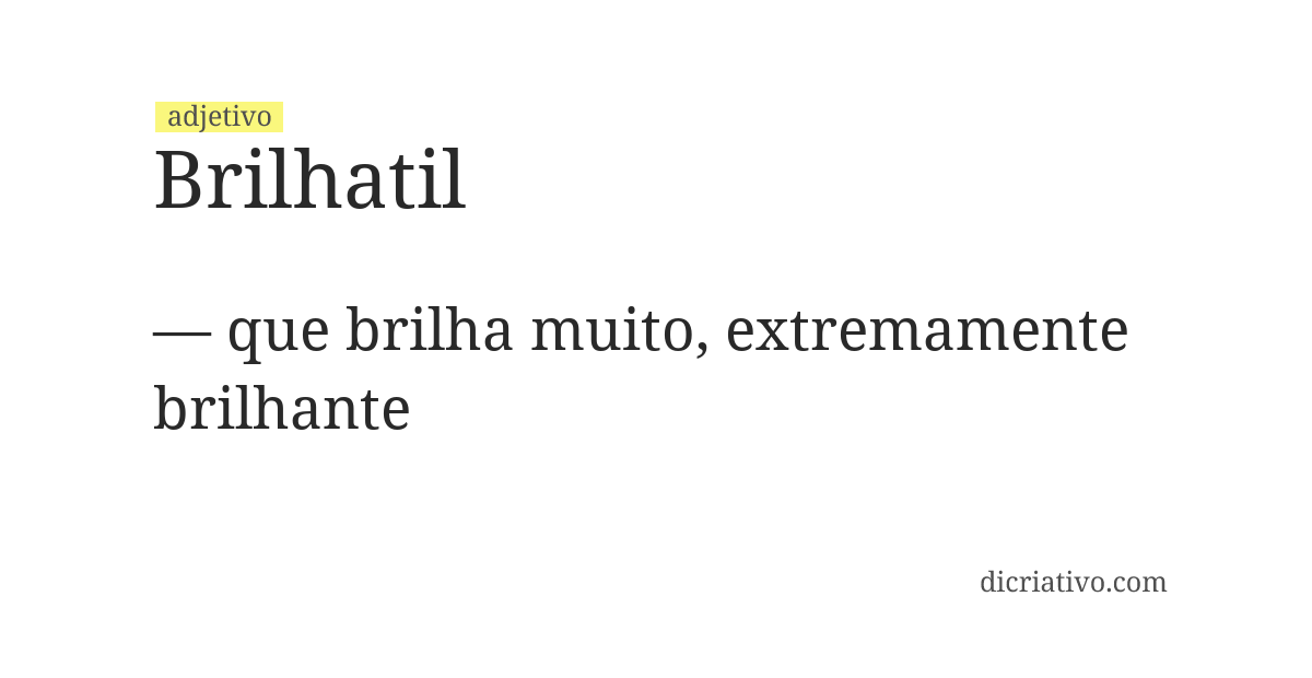Significado de brilhatil