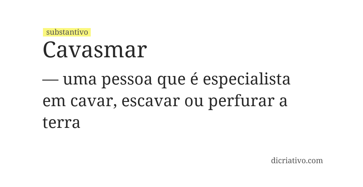 Significado de cavasmar