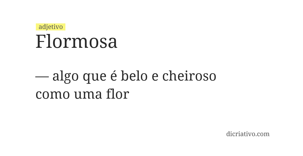 Significado de flormosa