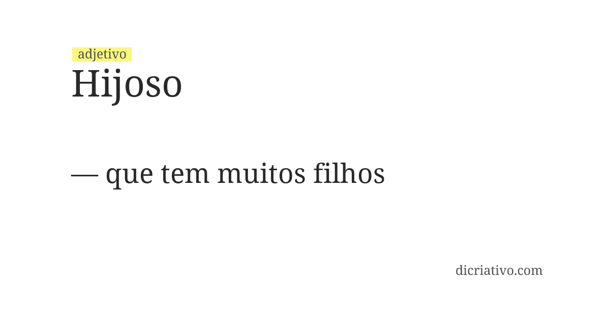 Significado de hijoso