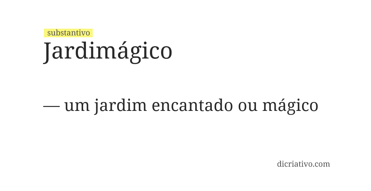 Significado de jardimágico