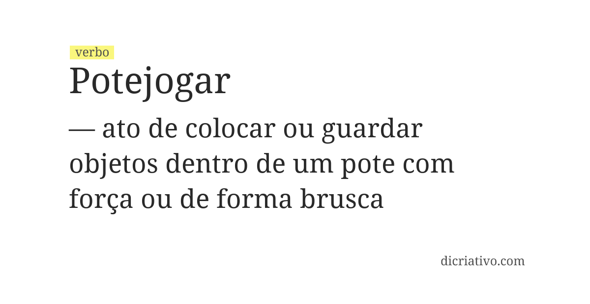 Significado de potejogar