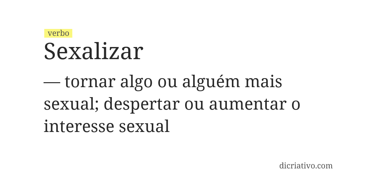 Significado de sexalizar
