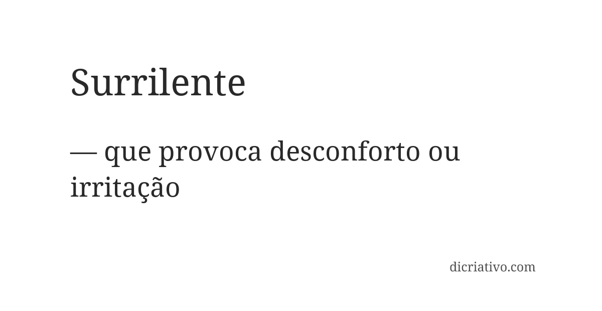 Significado de surrilente