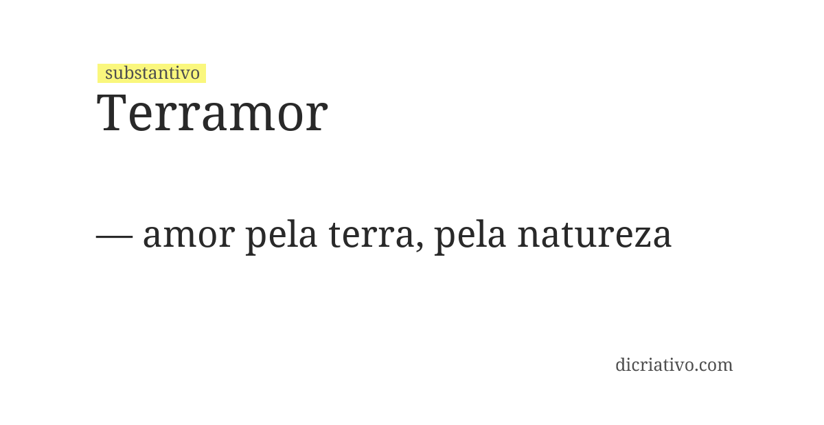 Significado de terramor