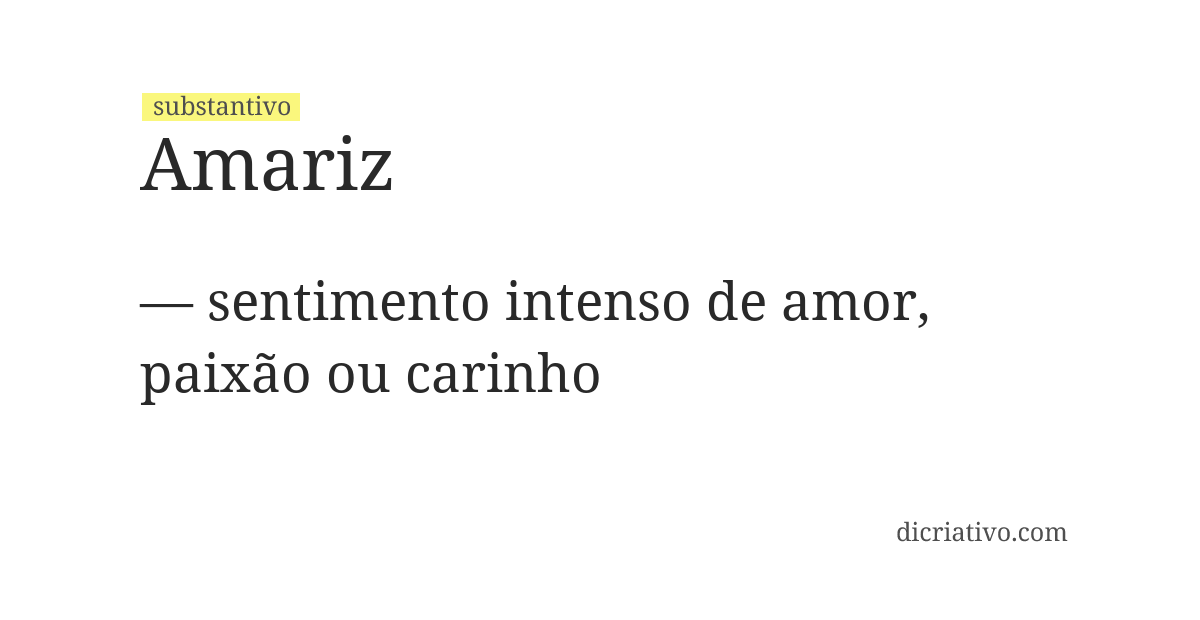 Significado de amariz