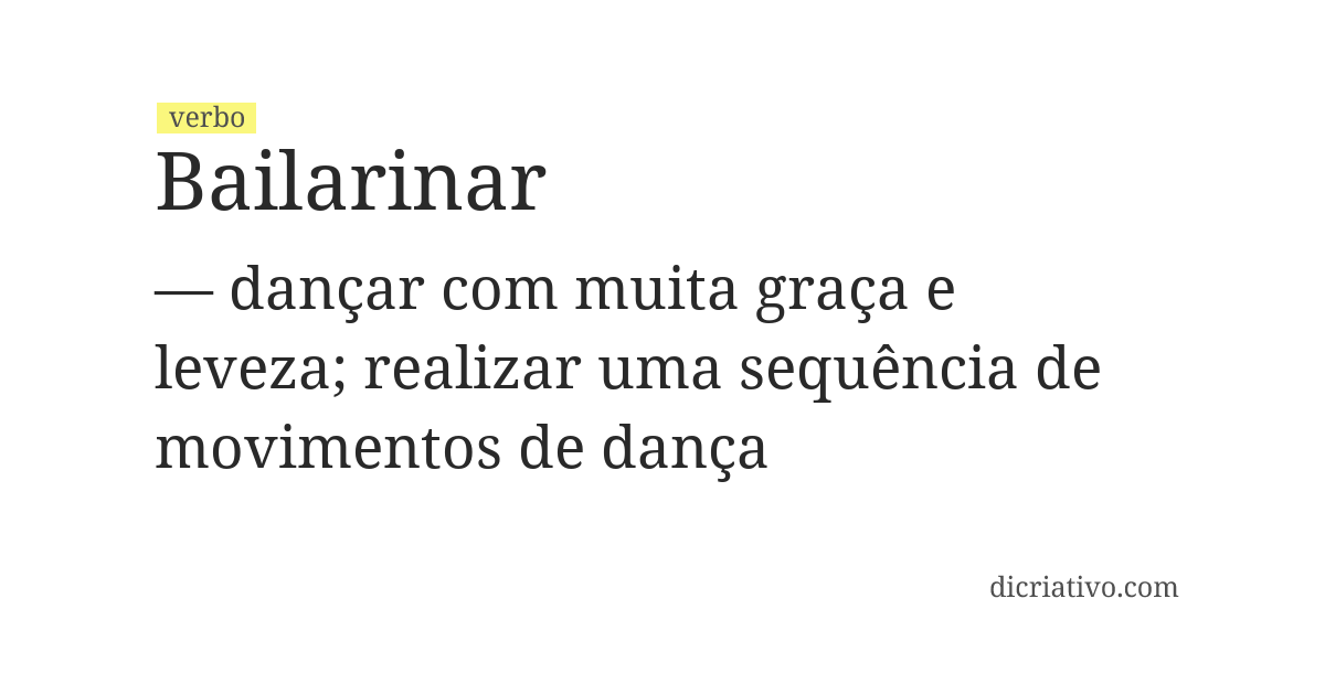 Significado de bailarinar