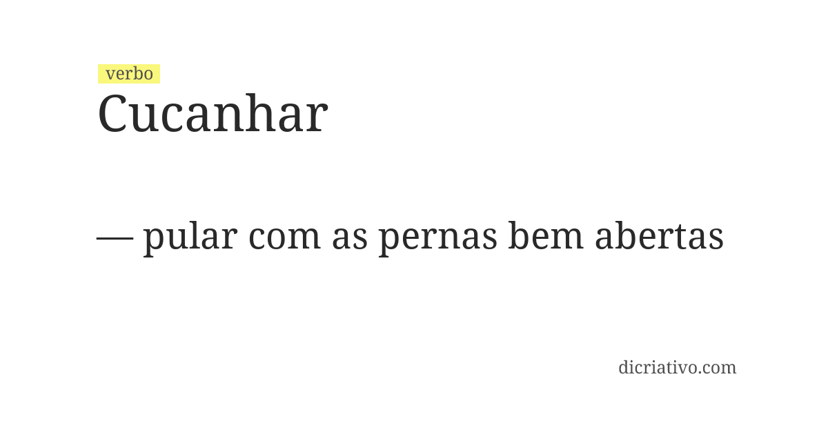 Significado de cucanhar