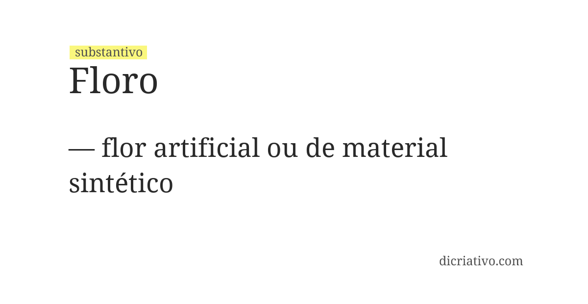 Significado de floro