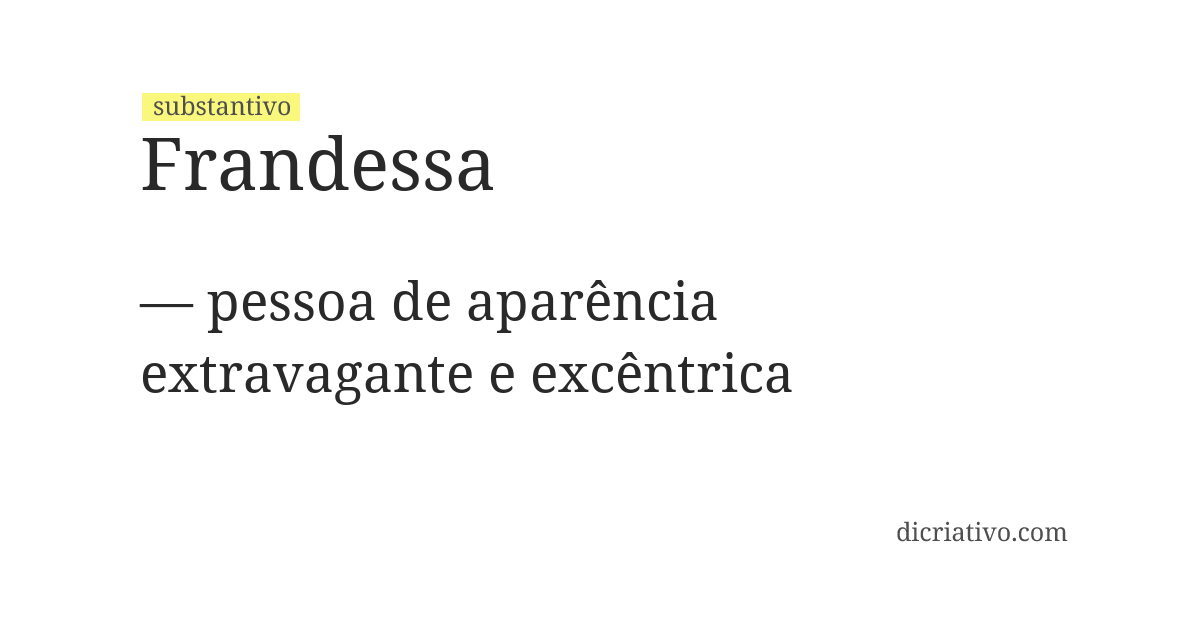 Significado de frandessa