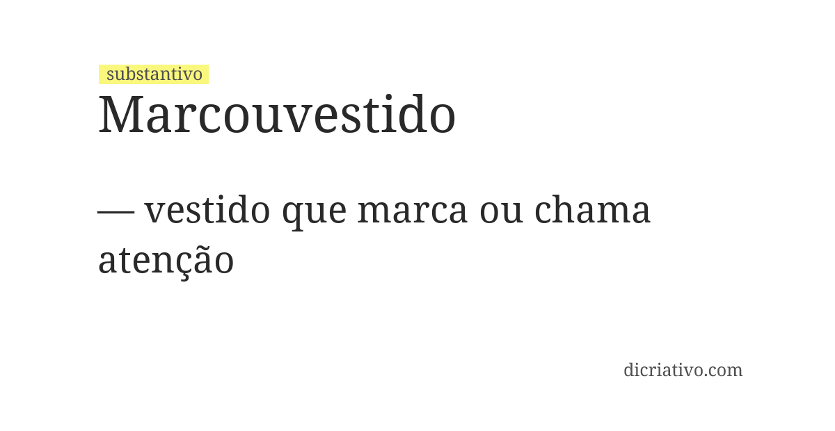 Significado de marcouvestido
