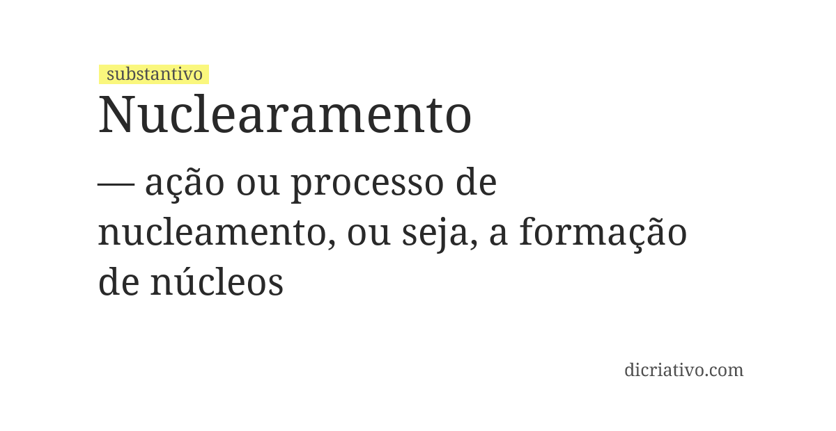 Significado de nuclearamento