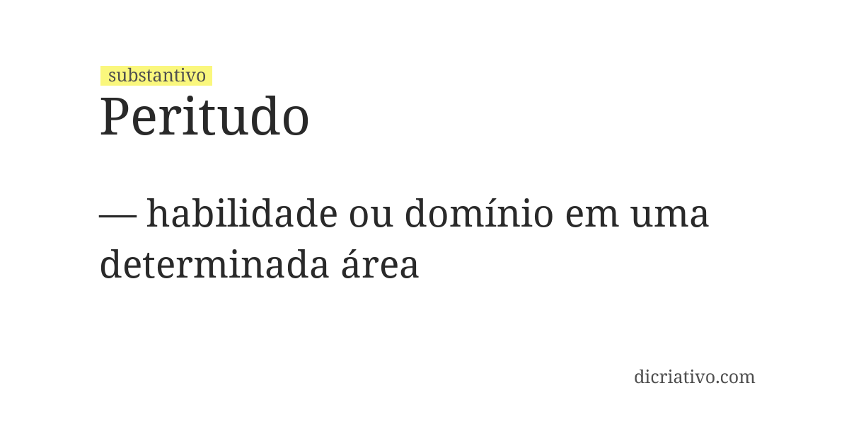 Significado de peritudo