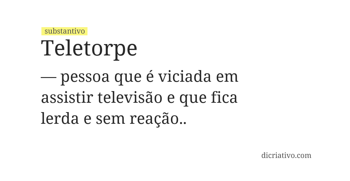 Significado de teletorpe