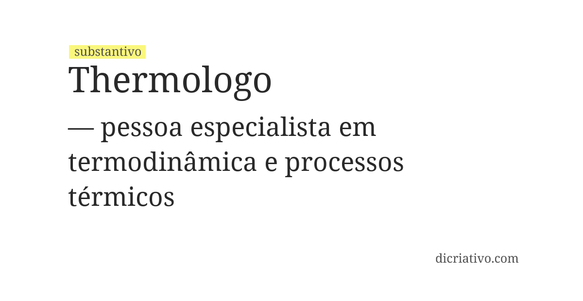 Significado de thermologo