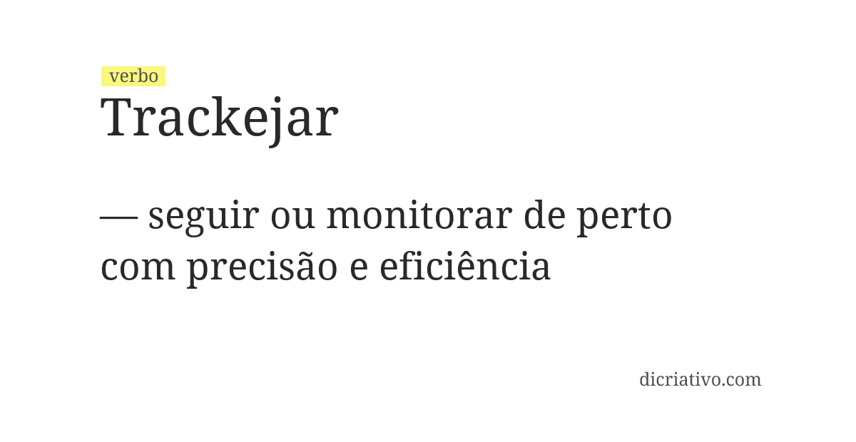 Significado de trackejar
