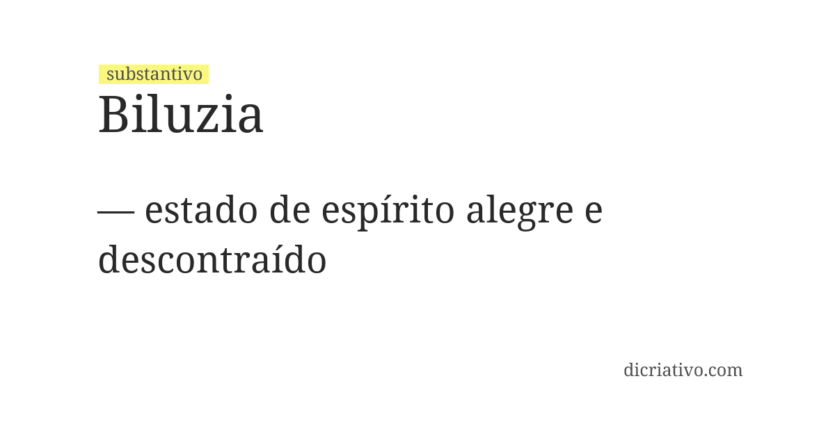 Significado de biluzia