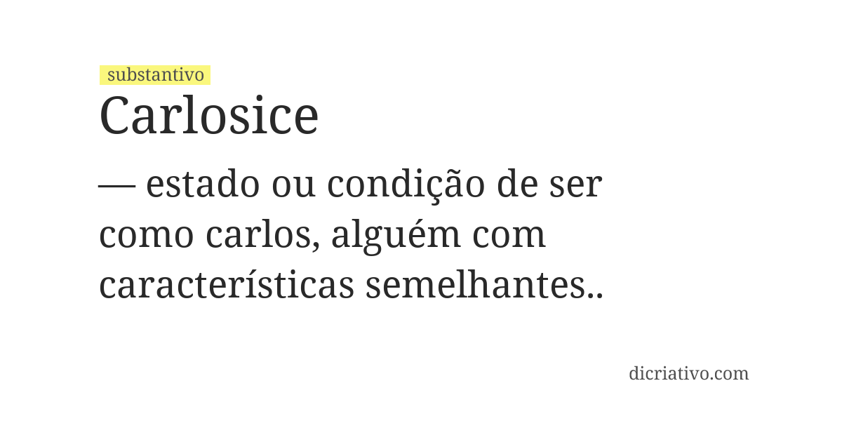 Significado de carlosice