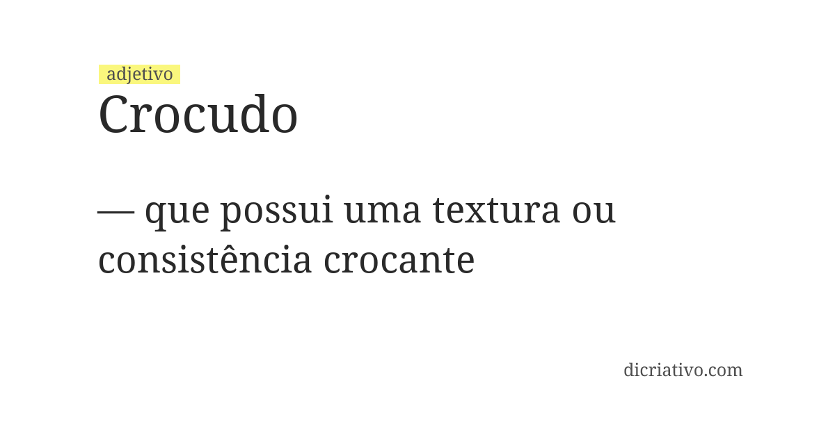 Significado de crocudo