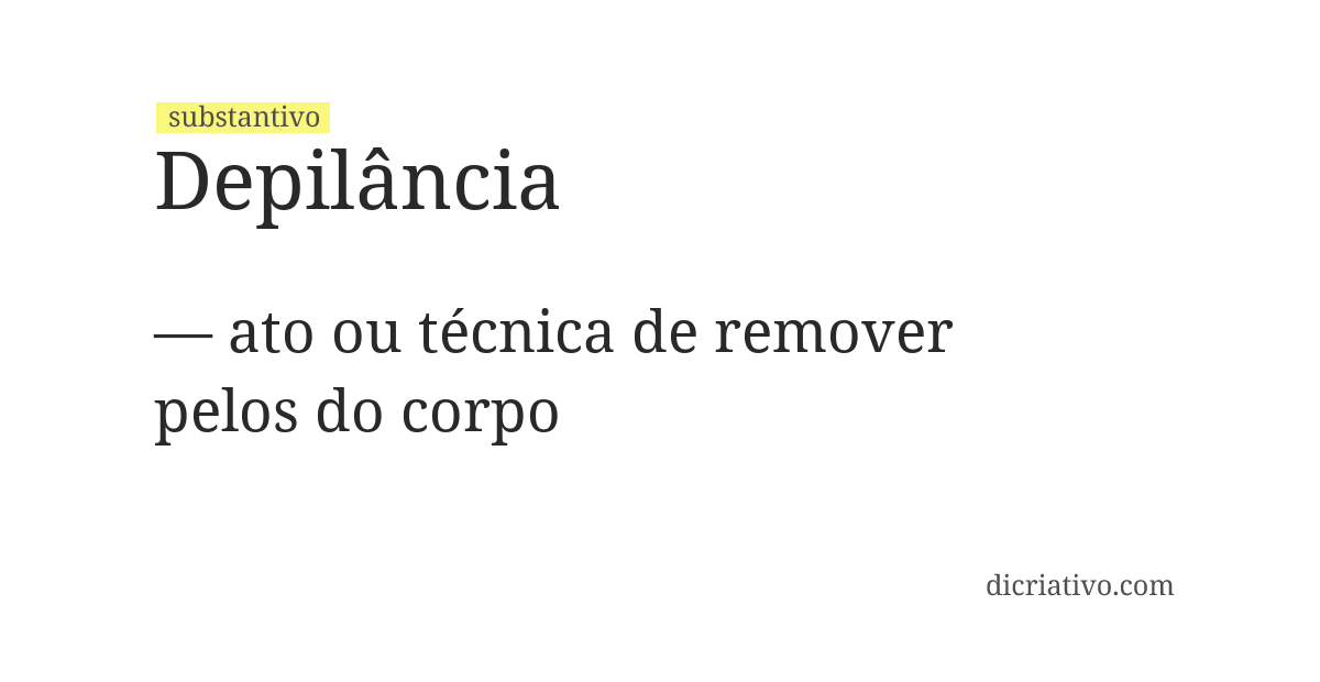 Significado de depilância