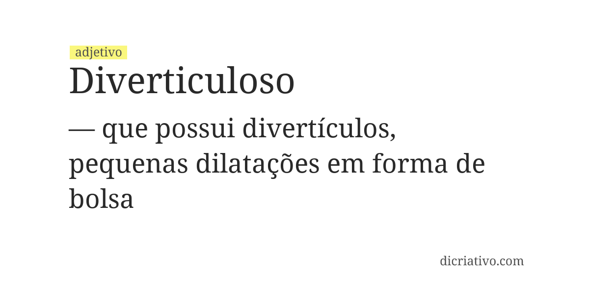 Significado de diverticuloso