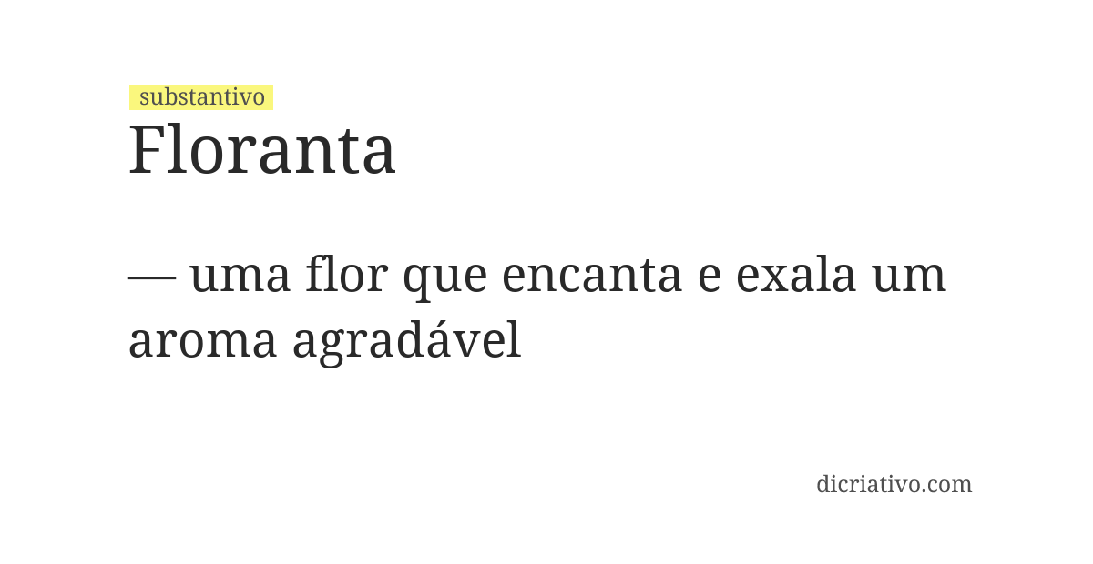 Significado de floranta