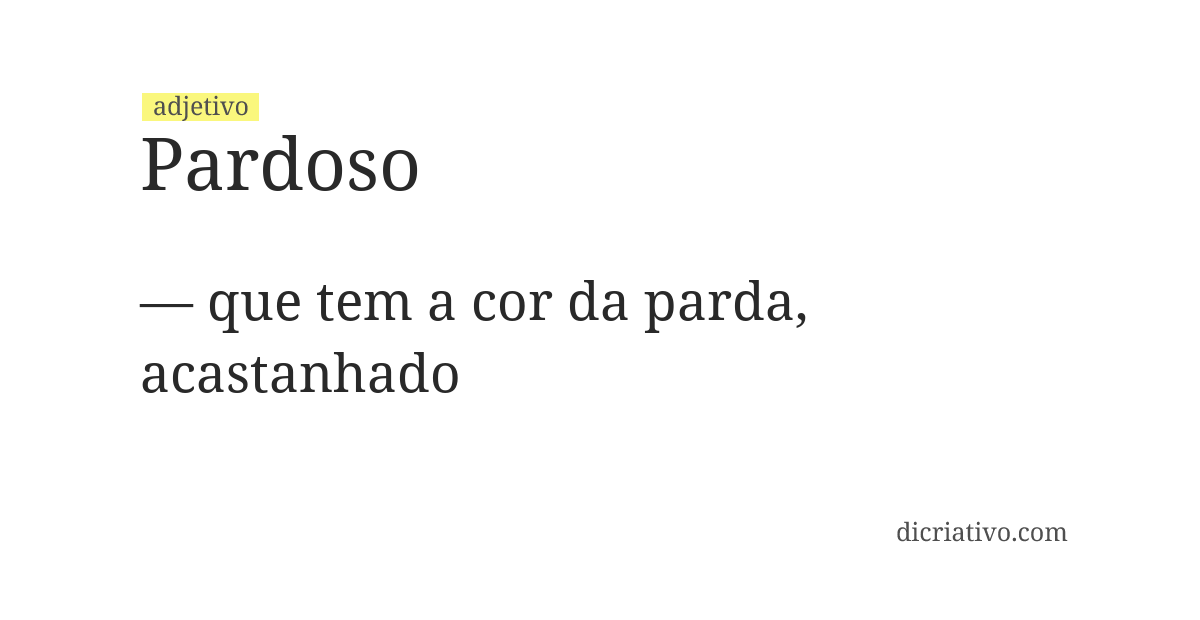 Significado de pardoso
