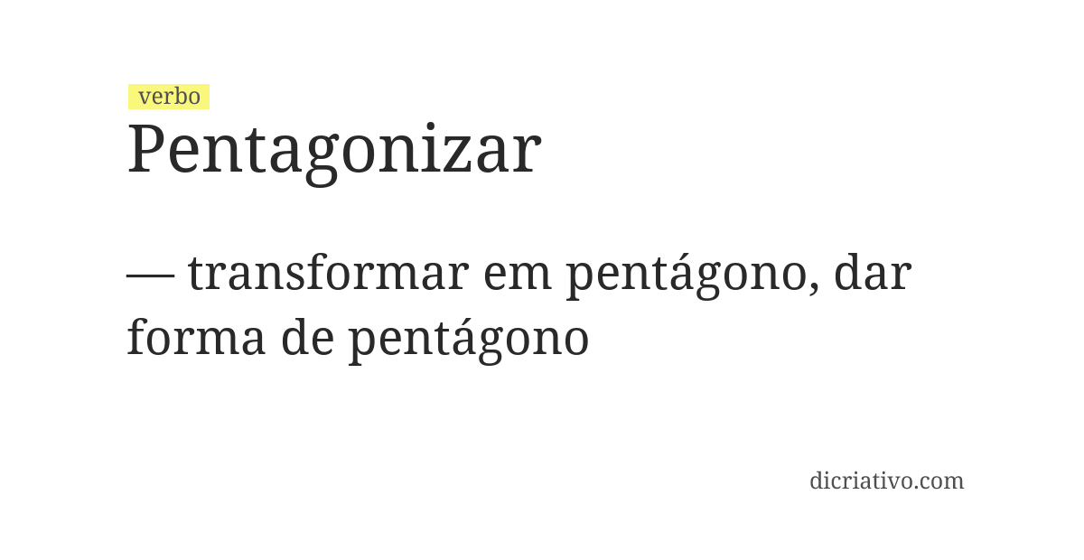 Significado de pentagonizar