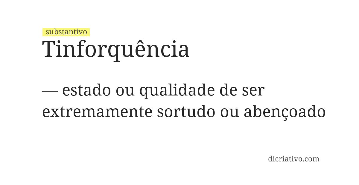 Significado de tinforquência
