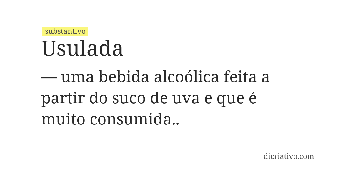 Significado de usulada