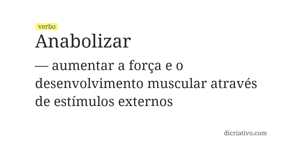 Significado de anabolizar