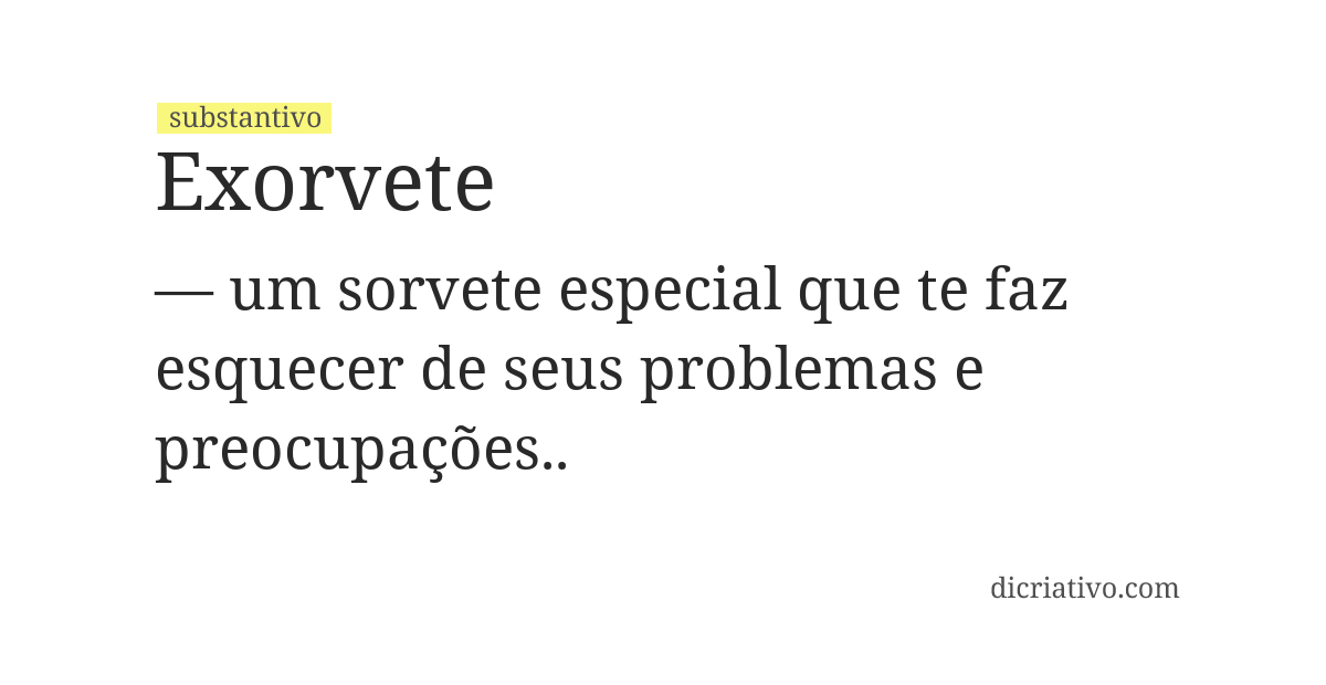 Significado de exorvete
