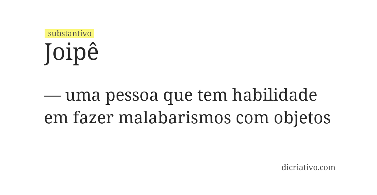 Significado de joipê